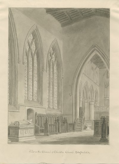 Interior de la Iglesia de Checkley de John Chessell Buckler