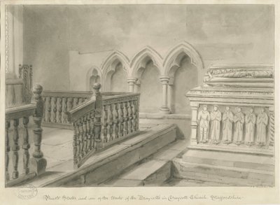 Interior de la Iglesia de Draycott in the Moors de John Chessell Buckler