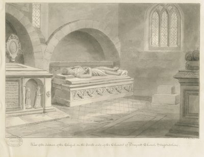 Interior de la Iglesia de Draycott in the Moors de John Chessell Buckler