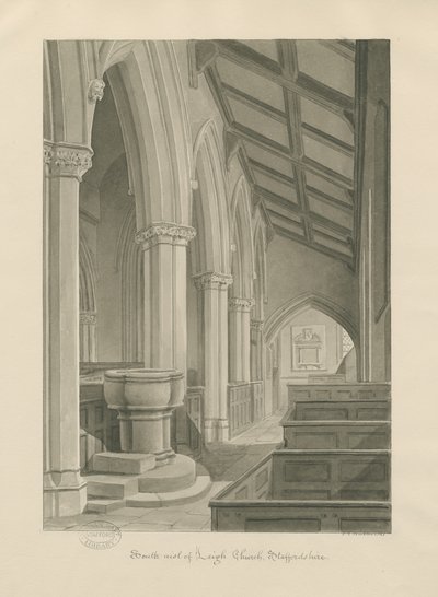 Interior de la Iglesia de Leigh de John Chessell Buckler