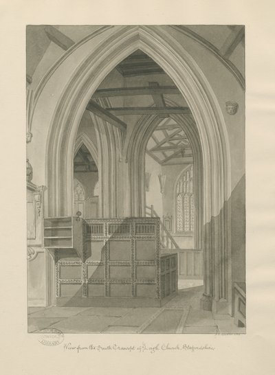 Interior de la Iglesia de Leigh de John Chessell Buckler