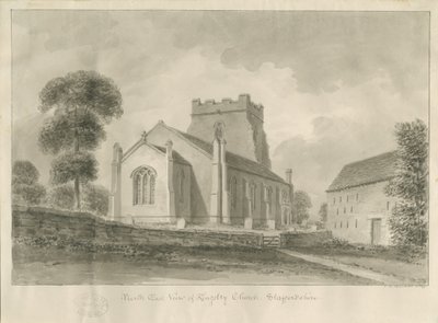 Iglesia de Kingsley: dibujo en sepia, 1841 de John Chessell Buckler