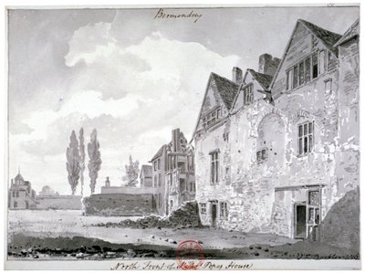 Frente norte de Bermondsey House, Londres, 1816 de John Chessell Buckler