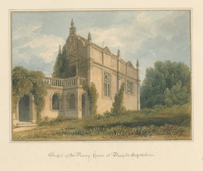 Oxfordshire - Burford - Capilla de la Casa del Priorato de John Chessell Buckler