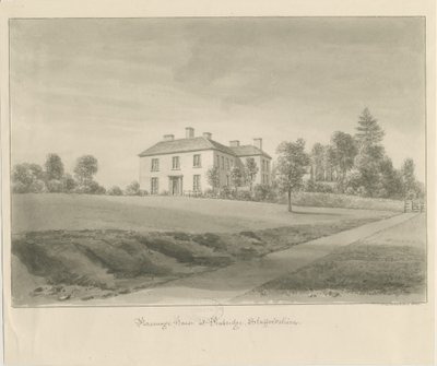 Penkridge - Casa del Párroco: dibujo en sepia de John Chessell Buckler