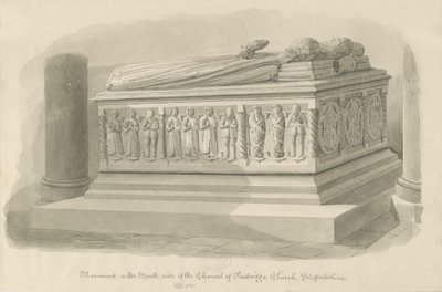 Iglesia de Penkridge - Tumba de Edward Littleton de John Chessell Buckler