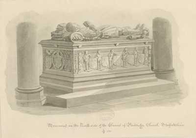 Iglesia de Penkridge - Tumba de Sir Edward Littleton de John Chessell Buckler