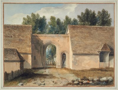Puerta sur del colegio en Maidstone, Kent de John Chessell Buckler