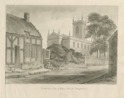 Iglesia de Stone: dibujo en sepia de John Chessell Buckler