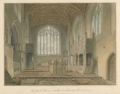 Sussex - Iglesia de Arundel - Las Tumbas de Fitzalan de John Chessell Buckler