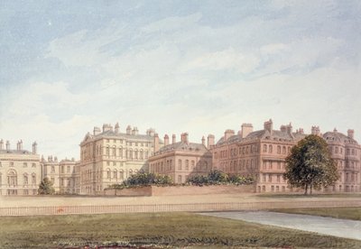 El Tesoro y las casas en Downing Street desde St. James