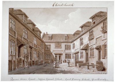 Vista del Tribunal de la Reina, Upper Ground Street, Southwark, Londres de John Chessell Buckler