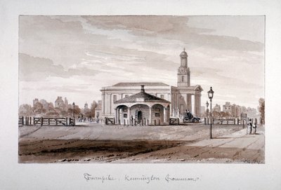 Vista de un peaje en Kennington Common, Lambeth, Londres, 1827 de John Chessell Buckler