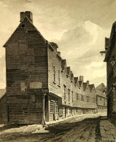 Vista de la locura en Dockhead, Bermondsey de John Chessell Buckler