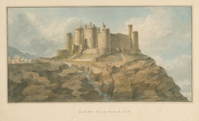 Gales - Mouthshire - Castillo de Harlech, 1800 de John Chessell Buckler