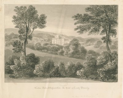Wootton Lodge: dibujo en sepia, 1841 de John Chessell Buckler