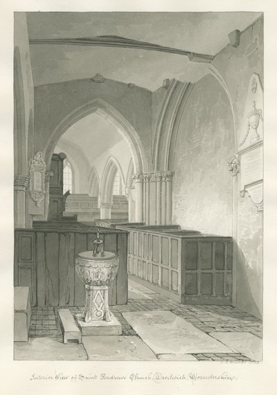 Worcestershire - Droitwich - Iglesia de San Andrés (interior) de John Chessell Buckler
