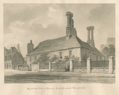 Worcestershire - Droitwich - Corte de Staynors, 1833 de John Chessell Buckler