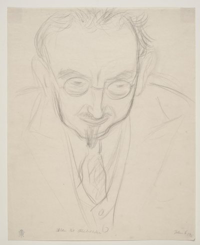 El geógrafo, Profesor G. Hatt. Retrato de busto de frente de John Christensen