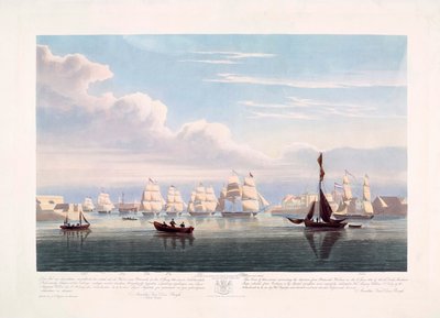 Buques mercantes holandeses saliendo de Portsmouth, 2 de junio de John Christian (after) Schetky