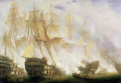 La Batalla de Trafalgar, c.1841 de John Christian Schetky