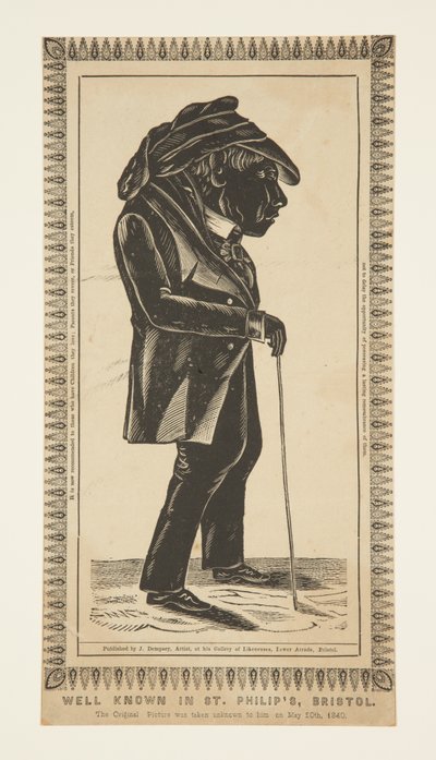 Retrato de un personaje de Bristol, John Baggridge, de St. Philip