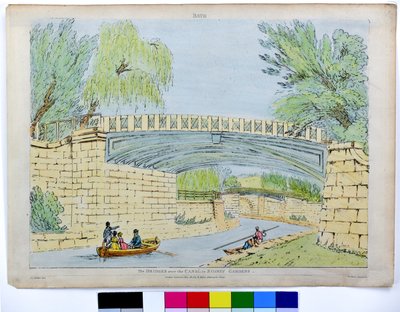 Bath. Los puentes sobre el canal en Sidney Gardens de John Claude Nattes