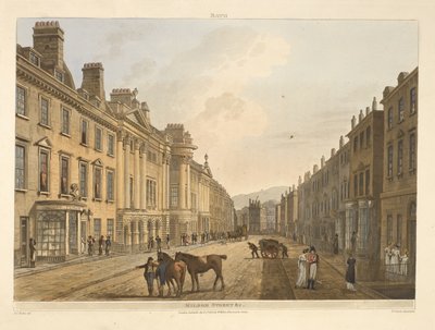 Milsom street.Bath, ilustrado por una serie de vistas, a partir de los dibujos de J. C. Nattes; con descripciones a cada lámina.John Claude Nattes1806 de John Claude Nattes