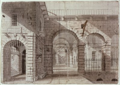 Patio de la prisión de Newgate de John Claude Nattes