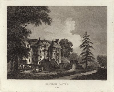 Castillo de Rowallan de John Claude Nattes