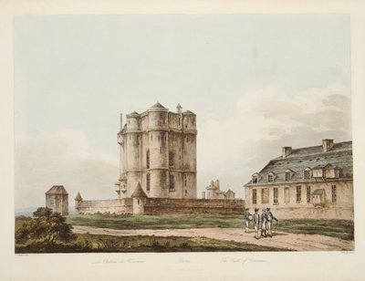 El Castillo de Vincenne, ilustración de Versalles, París y Saint Denis, pub. 1810 de John Claude Nattes