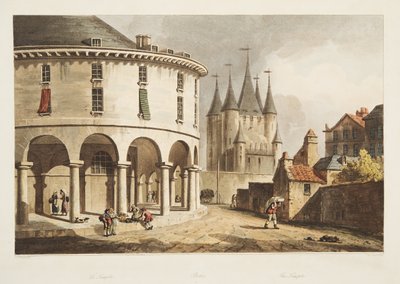 El Templo, ilustración de Versalles, París y Saint Denis, pub. 1805 de John Claude Nattes