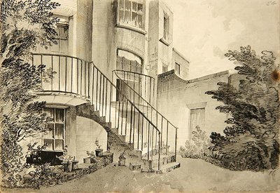 Vista de una casa en Bayswater perteneciente al Sr. Wilson, c.1808 de John Claude Nattes