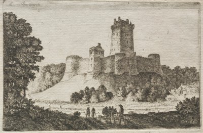 Borthwick Castle from the East de John Clerk of Eldin