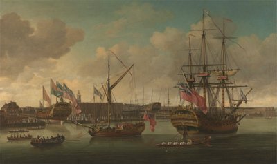 Lanzamiento en Deptford de John Cleveley the elder