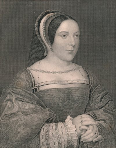 Margarita Tudor. Reina de Escocia, c1525, principios-mediados del siglo XIX de John Cochran