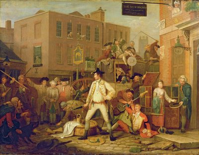 Escena en una calle de Londres de John Collet