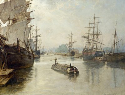 Dársenas de Gloucester, antes de 1922 de John Collier