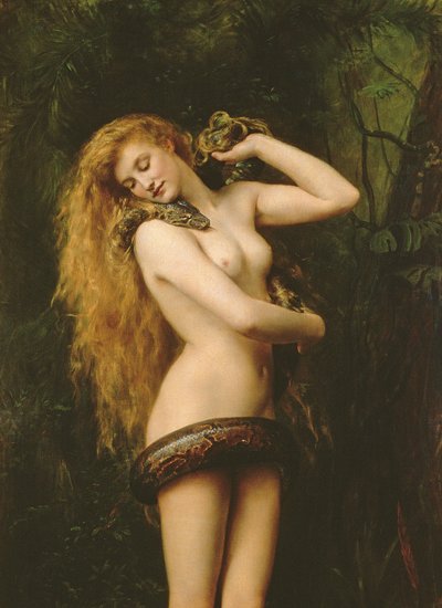 Lilith, 1887 (detalle) de John Collier