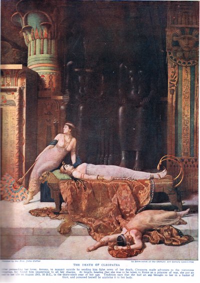 La muerte de Cleopatra, ilustración de 