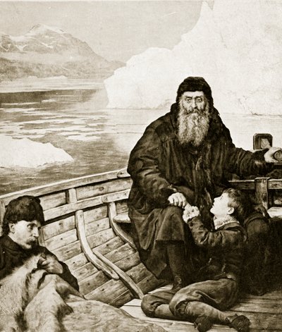El último viaje de Henry Hudson, ilustración de 