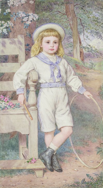 Niño con un aro de John Collingham Moore