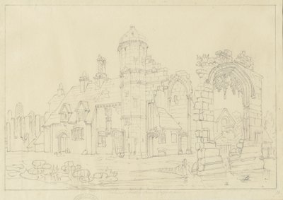 Priorato de Dudley: dibujo a lápiz, nd [siglo XIX] de John Coney