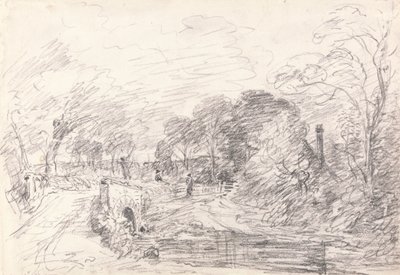 Un puente cerca de Salisbury Court, tal vez el puente de Milford de John Constable