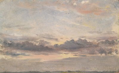 Estudio de Nubes, Atardecer, c.1821 de John Constable