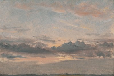 Estudio de nubes, atardecer, ca. 1821 de John Constable