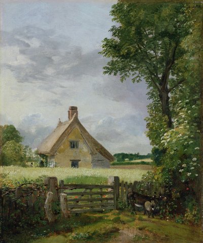 Una cabaña en un maizal de John Constable
