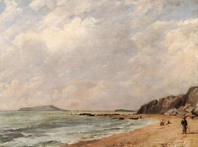 Vista de la Bahía de Osmington, Dorset, mirando hacia la Isla de Portland de John Constable