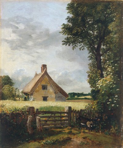 Una cabaña en un campo de maíz, 1815-1818 de John Constable
