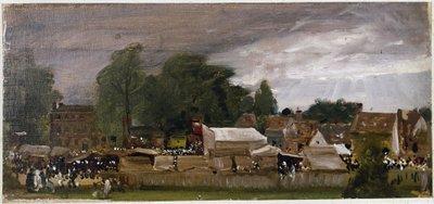 Una feria de pueblo, probablemente en East Bergholt de John Constable